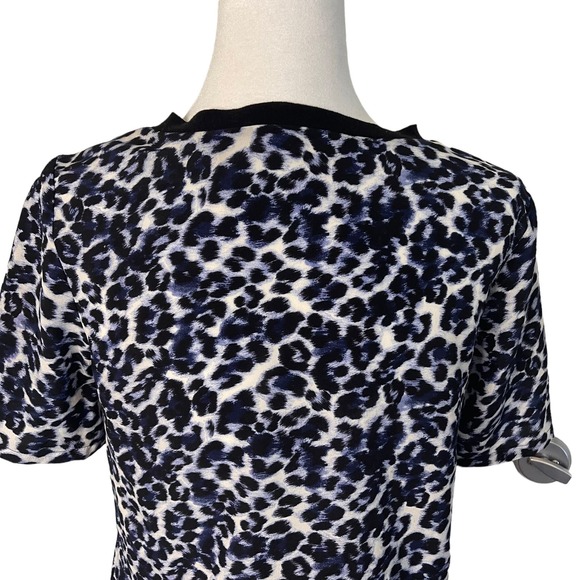 Rebecca Taylor 100% silk short sleeve leopard print shirt - Picture 4 of 9